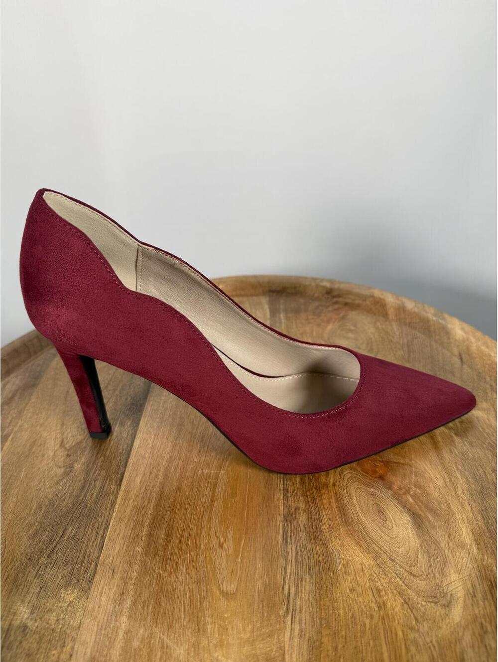 French Connection Burgundy Suede Pointed Toe Heels Size 9 NWB - Picture 8 of 10